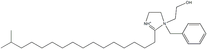 4,5-Dihydro-1-(2-hydroxyethyl)-2-(15-methylhexadecyl)-1-(phenylmethyl)imidazolium Struktur