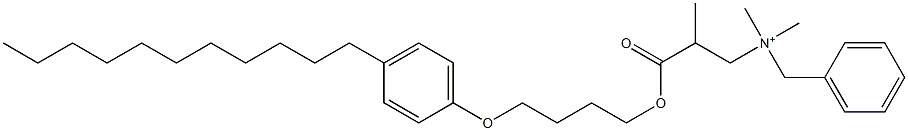 N,N-Dimethyl-N-benzyl-N-[2-[[4-(4-undecylphenyloxy)butyl]oxycarbonyl]propyl]aminium Struktur