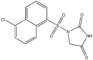 1-[[5-Chloro-1-naphtyl]sulfonyl]imidazolidine-2,4-dione Struktur