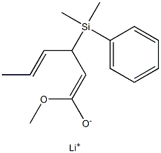 Lithium(1Z,4E)-1-methoxy-3-(dimethylphenylsilyl)-1,4-hexadiene-1-olate Struktur