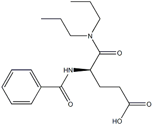 (R)-5-(Dipropylamino)-4-[(phenylcarbonyl)amino]-5-oxopentanoic acid Struktur