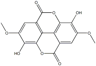 3,8-Dihydroxy-2,7-dimethoxy[1]benzopyrano[5,4,3-cde][1]benzopyran-5,10-dione Struktur