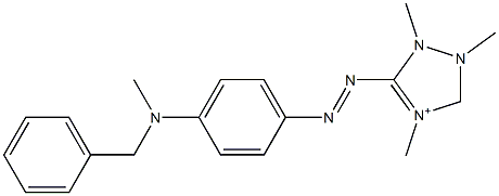 2,3-Dihydro-1,2,4-trimethyl-5-[[4-[methyl(phenylmethyl)amino]phenyl]azo]-1H-1,2,4-triazol-4-ium Struktur