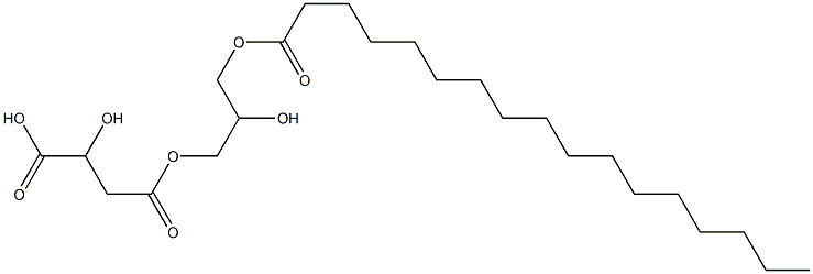 D-Malic acid hydrogen 4-(2-hydroxy-3-heptadecanoyloxypropyl) ester Struktur