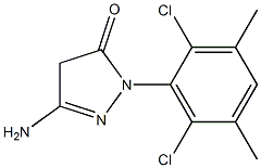 3-Amino-1-(2,6-dichloro-3,5-dimethylphenyl)-5(4H)-pyrazolone Struktur