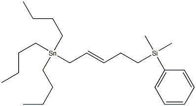 (E)-5-(Dimethylphenylsilyl)-1-(tributylstannyl)-2-pentene Struktur