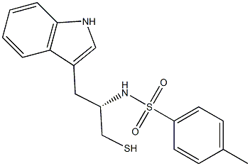 3-[(2S)-2-(4-Methylphenylsulfonylamino)-3-mercaptopropyl]-1H-indole Struktur