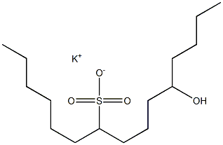 11-Hydroxypentadecane-7-sulfonic acid potassium salt Struktur