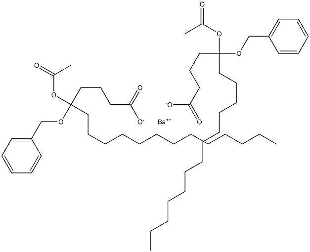 Bis(5-benzyloxy-5-acetyloxystearic acid)barium salt Struktur