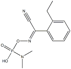 N,N-Dimethylphosporamidic acid ethyl[(cyanophenylmethylene)amino] ester Struktur