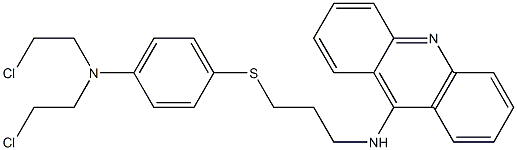 9-[3-[4-[Bis(2-chloroethyl)amino]phenylthio]propylamino]acridine Struktur