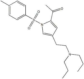 N,N-Dipropyl-1-[(4-methylphenyl)sulfonyl]-5-acetyl-1H-pyrrole-3-ethanamine Struktur