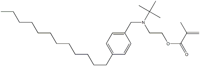 2-Methylpropenoic acid 2-[(1,1-dimethylethyl)[(4-dodecylphenyl)methyl]amino]ethyl ester Struktur