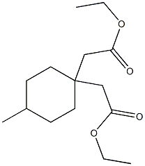 4-Methyl-1,1-cyclohexanediacetic acid diethyl ester Struktur