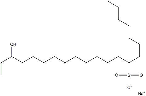 19-Hydroxyhenicosane-8-sulfonic acid sodium salt Struktur