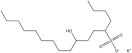 8-Hydroxyheptadecane-5-sulfonic acid potassium salt Struktur