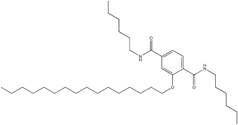 2-(Hexadecyloxy)-N,N'-dihexylterephthalamide Struktur