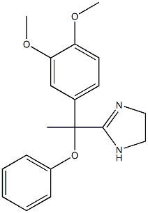 2-[1-(Phenoxy)-1-(3,4-dimethoxyphenyl)ethyl]-2-imidazoline Struktur