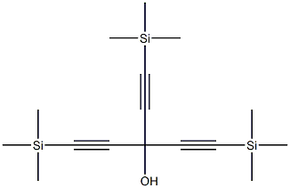 3-(Trimethylsilyl)-1,1-bis[(trimethylsilyl)ethynyl]-2-propyn-1-ol Struktur