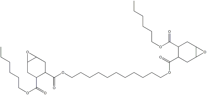 Bis[2-(hexyloxycarbonyl)-4,5-epoxy-1-cyclohexanecarboxylic acid]1,11-undecanediyl ester Struktur