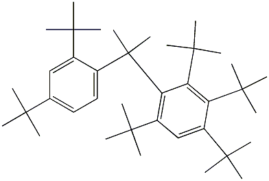 2-(2,3,4,6-Tetra-tert-butylphenyl)-2-(2,4-di-tert-butylphenyl)propane Struktur