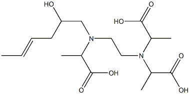 3-(1-Carboxyethyl)-6-(2-hydroxy-4-hexenyl)-2,7-dimethyl-3,6-diazaoctanedioic acid Struktur