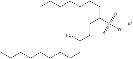 11-Hydroxyicosane-8-sulfonic acid potassium salt Struktur