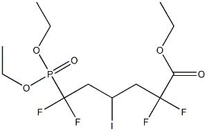 2,2,6,6-Tetrafluoro-4-iodo-6-(diethoxyphosphinyl)hexanoic acid ethyl ester Struktur