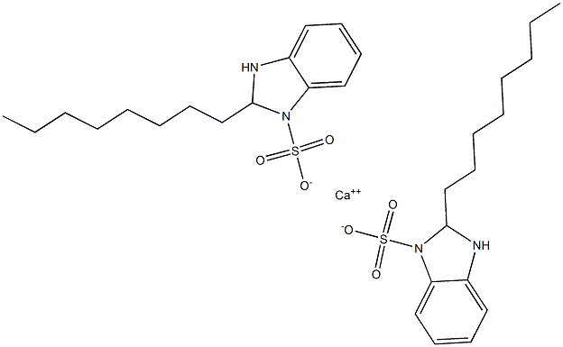 Bis(2,3-dihydro-2-octyl-1H-benzimidazole-1-sulfonic acid)calcium salt Struktur