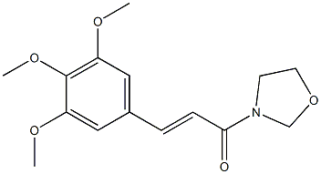 3-(3,4,5-Trimethoxycinnamoyl)oxazolidine Struktur