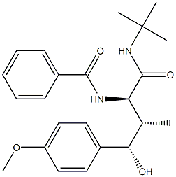 (2R,3S,4S)-2-(Benzoylamino)-4-hydroxy-3-methyl-4-(4-methoxyphenyl)-N-tert-butylbutanamide Struktur