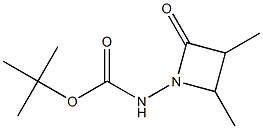 3,4-Dimethyl-1-[tert-butyloxycarbonylamino]azetidin-2-one Struktur