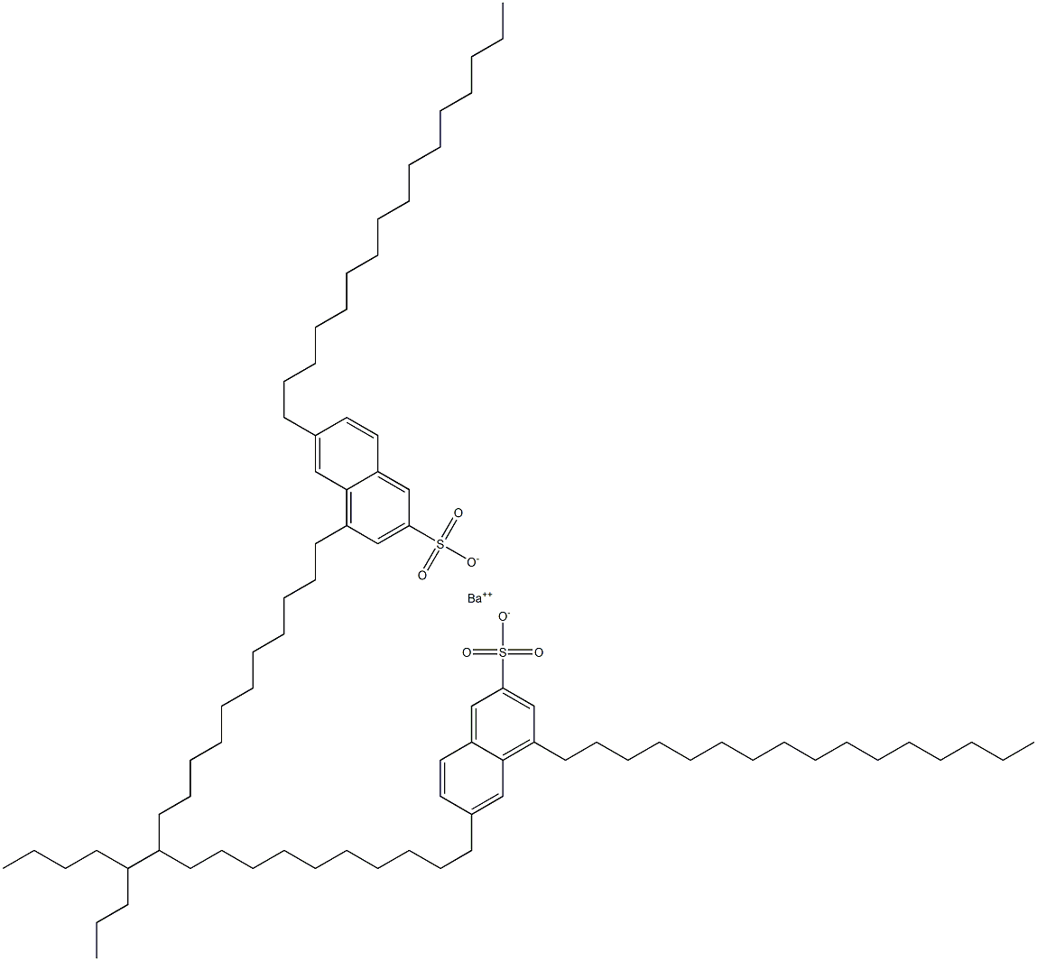 Bis(4,6-dihexadecyl-2-naphthalenesulfonic acid)barium salt Struktur