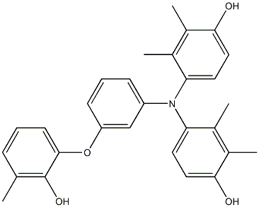 N,N-Bis(4-hydroxy-2,3-dimethylphenyl)-3-(2-hydroxy-3-methylphenoxy)benzenamine Struktur