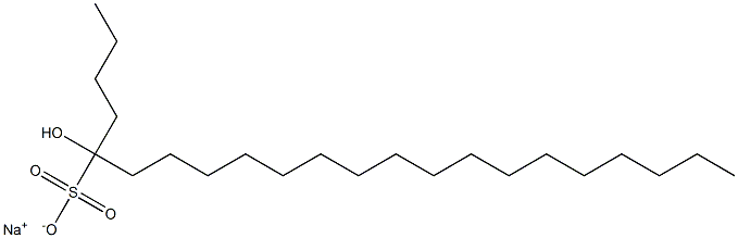 5-Hydroxydocosane-5-sulfonic acid sodium salt Struktur