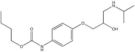 [4-[2-Hydroxy-3-(isopropylamino)propoxy]phenyl]carbamic acid butyl ester Struktur