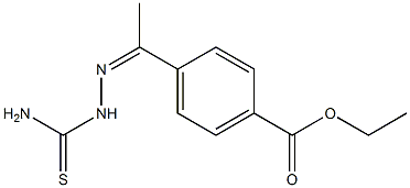 1-[1-[4-(Ethoxycarbonyl)phenyl]ethylidene]thiosemicarbazide Struktur