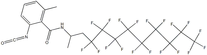 2-Isocyanato-6-methyl-N-[2-(nonadecafluorononyl)-1-methylethyl]benzamide Struktur