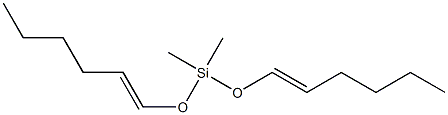 Dimethylbis[(E)-1-hexenyloxy]silane Struktur