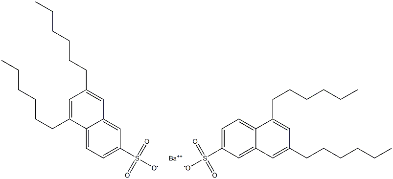 Bis(5,7-dihexyl-2-naphthalenesulfonic acid)barium salt Struktur