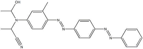 N-(1-Hydroxyethyl)-N-(1-cyanoethyl)-3-methyl-4-[[4-(phenylazo)phenyl]azo]phenylamine Struktur