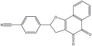 2-(4-Cyanophenyl)-2,3-dihydronaphtho[1,2-b]furan-4,5-dione Struktur