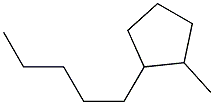 1-Methyl-2-pentylcyclopentane Struktur