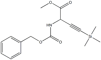 2-Benzyloxycarbonylamino-4-(trimethylsilyl)-3-butynoic acid methyl ester Struktur