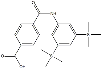 4-[3,5-Bis(trimethylsilyl)phenylaminocarbonyl]benzoic acid Struktur