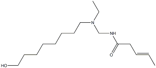 N-[[N-Ethyl-N-(8-hydroxyoctyl)amino]methyl]-3-pentenamide Struktur