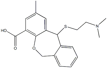 2-Methyl-11-[[2-(dimethylamino)ethyl]thio]-6,11-dihydrodibenz[b,e]oxepin-4-carboxylic acid Struktur