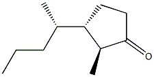 (2S,3S)-2-Methyl-3-[(1S)-1-methylbutyl]cyclopentanone Struktur