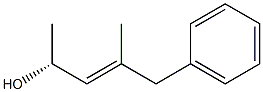 (2R,3E)-4-Methyl-5-phenyl-3-penten-2-ol Struktur