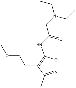 N-[4-(2-Methoxyethyl)-3-methyl-5-isoxazolyl]-2-(diethylamino)acetamide Struktur